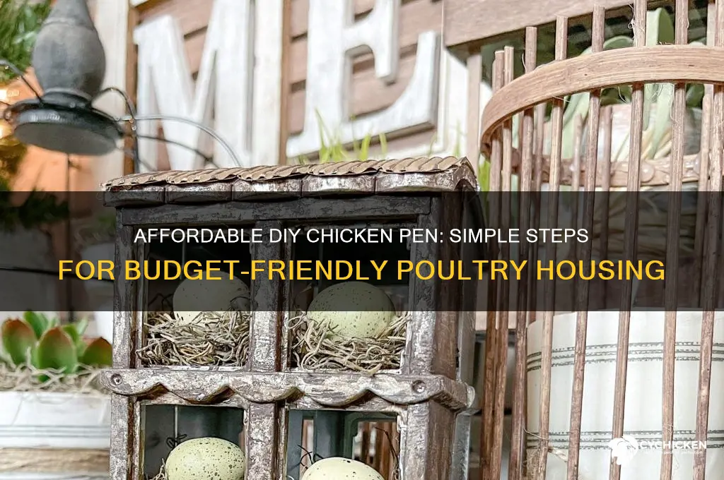 how to build a cheap chicken pen
