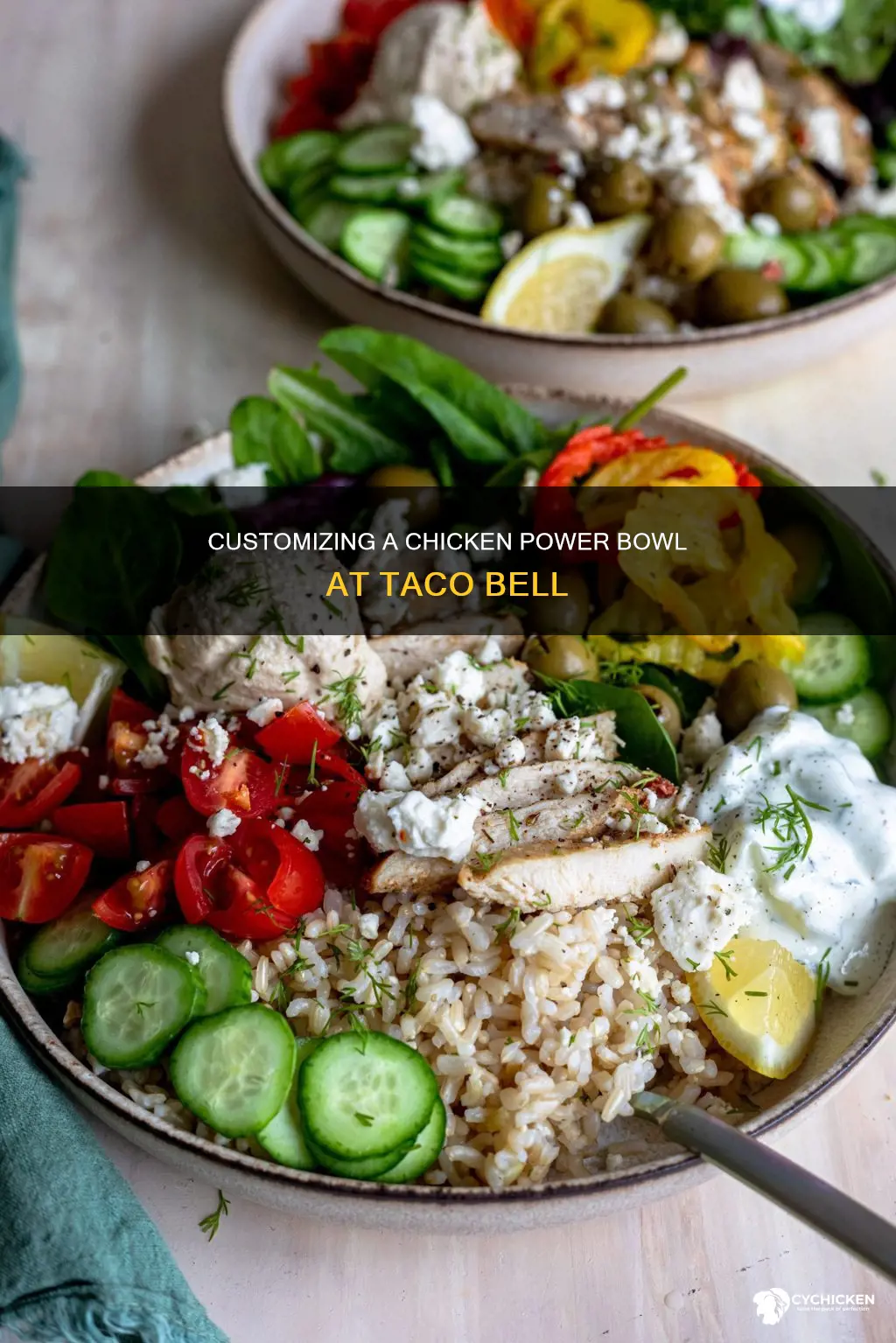 how to build a chicken power bowl at taco bell