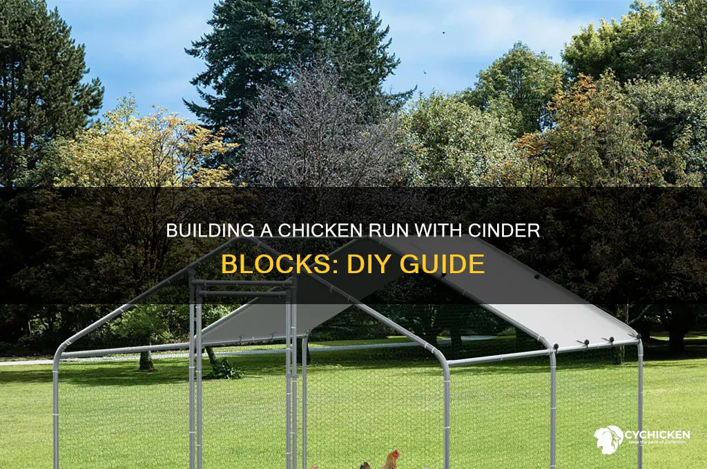 how to build a chicken run cinder block