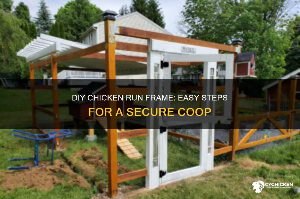 how to build a chicken run frame