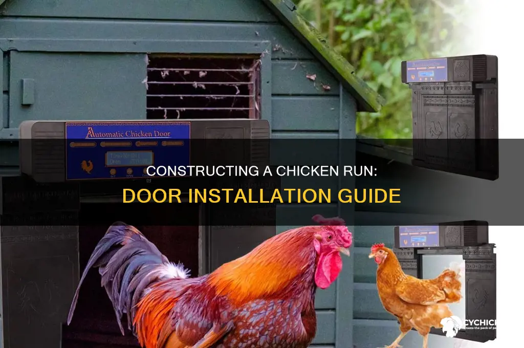 how to build a chicken run with door