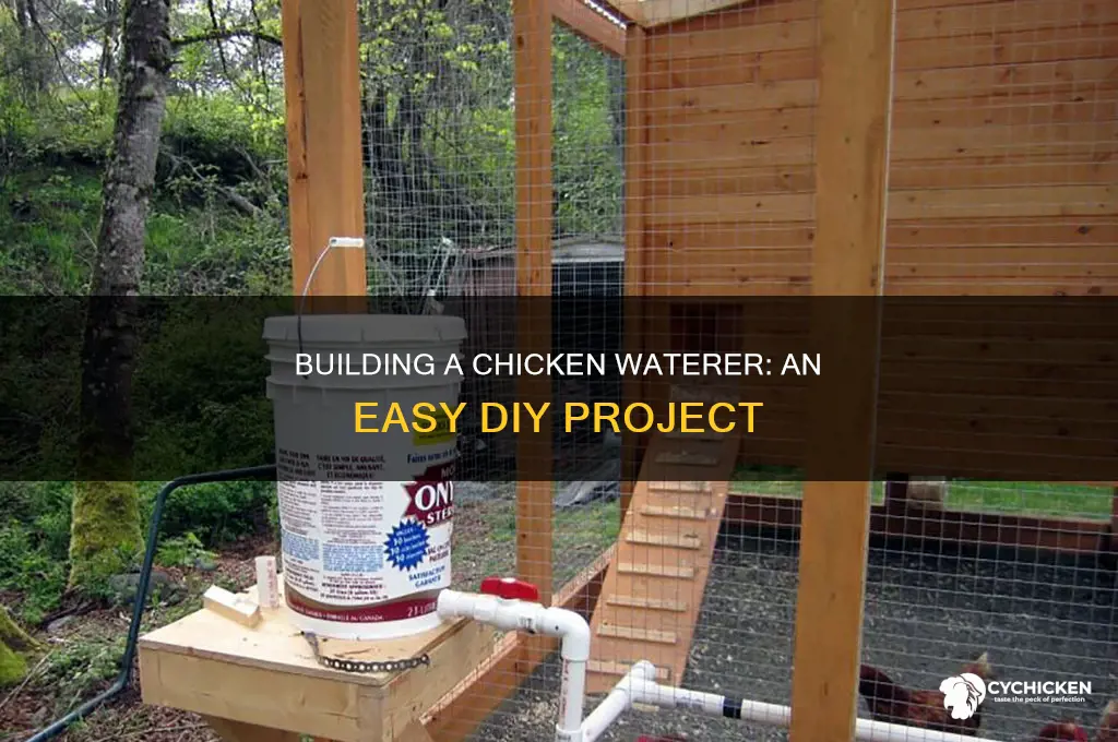 how to build a chicken waterer with nipples