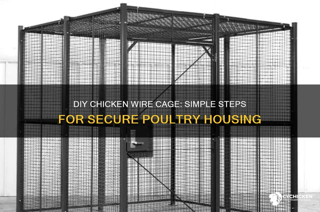 how to build a chicken wire cage