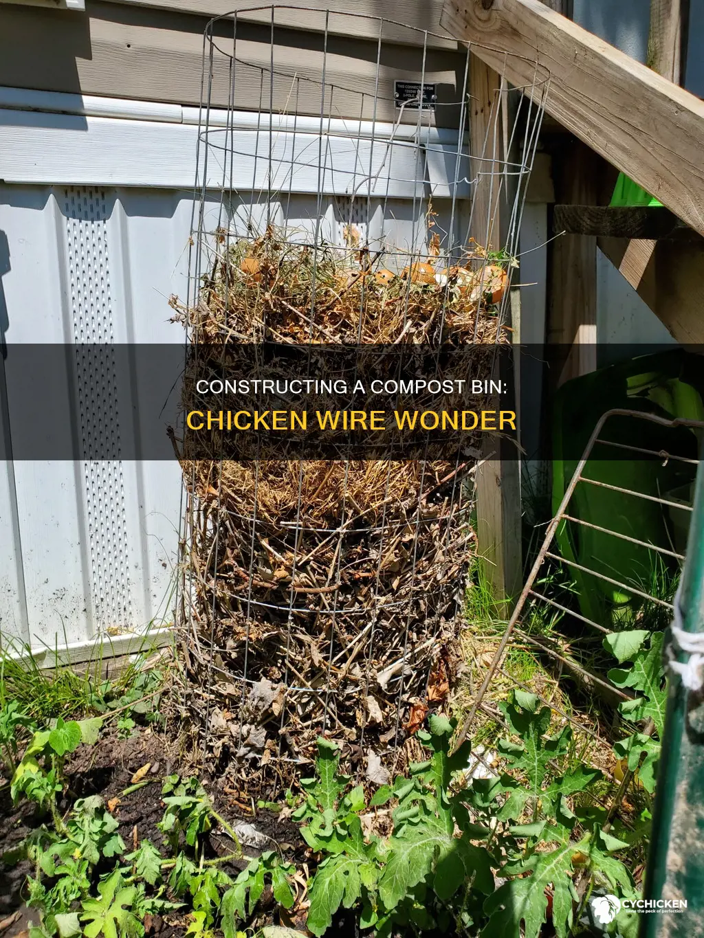 how to build a compost bin out of chicken wire