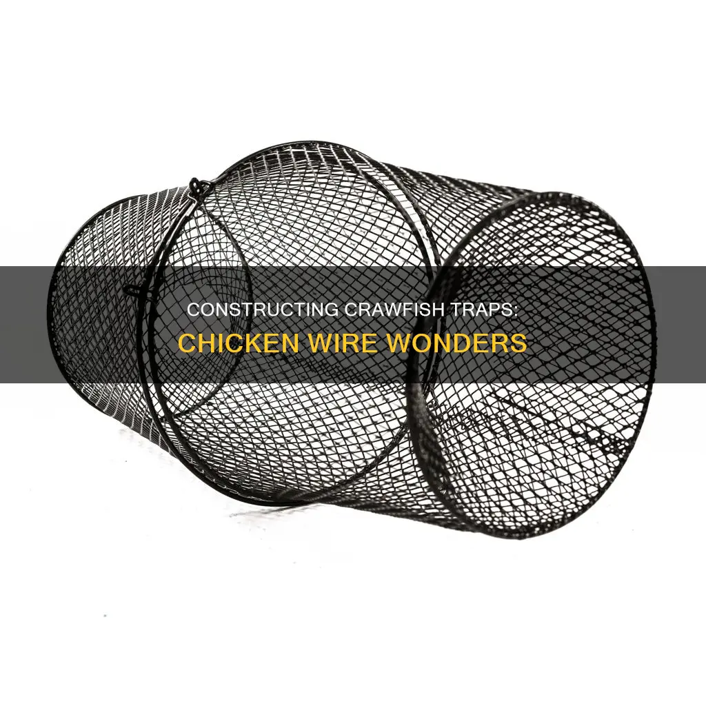 how to build a crawfish trap out of chicken wire