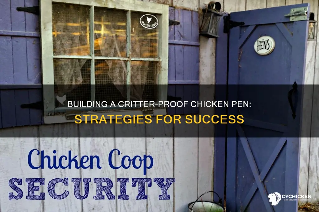 how to build a critter proof chicken pen