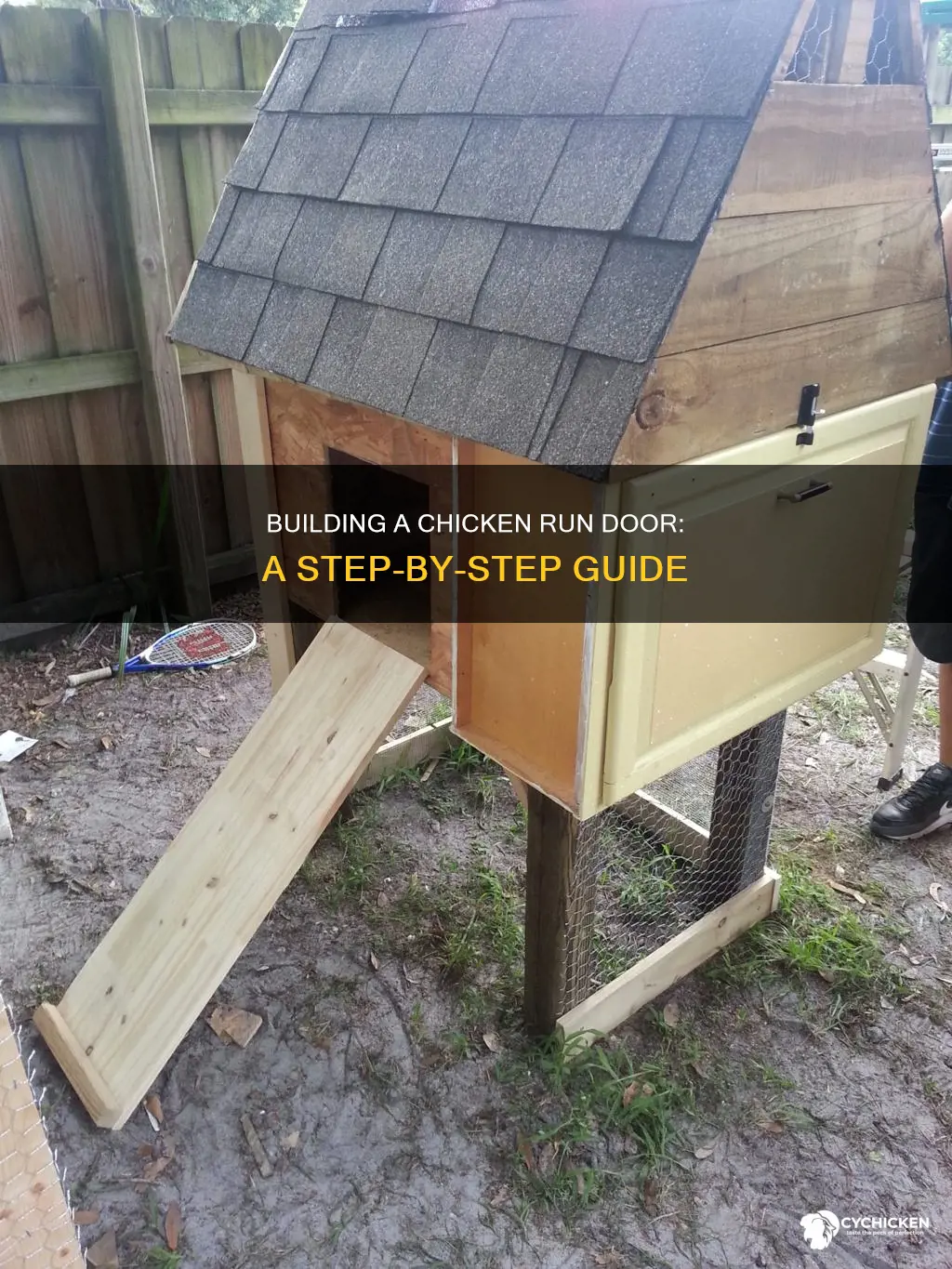 how to build a door for a chicken run