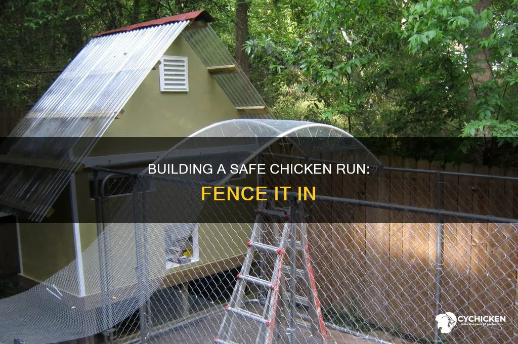 how to build a fenced in chicken run