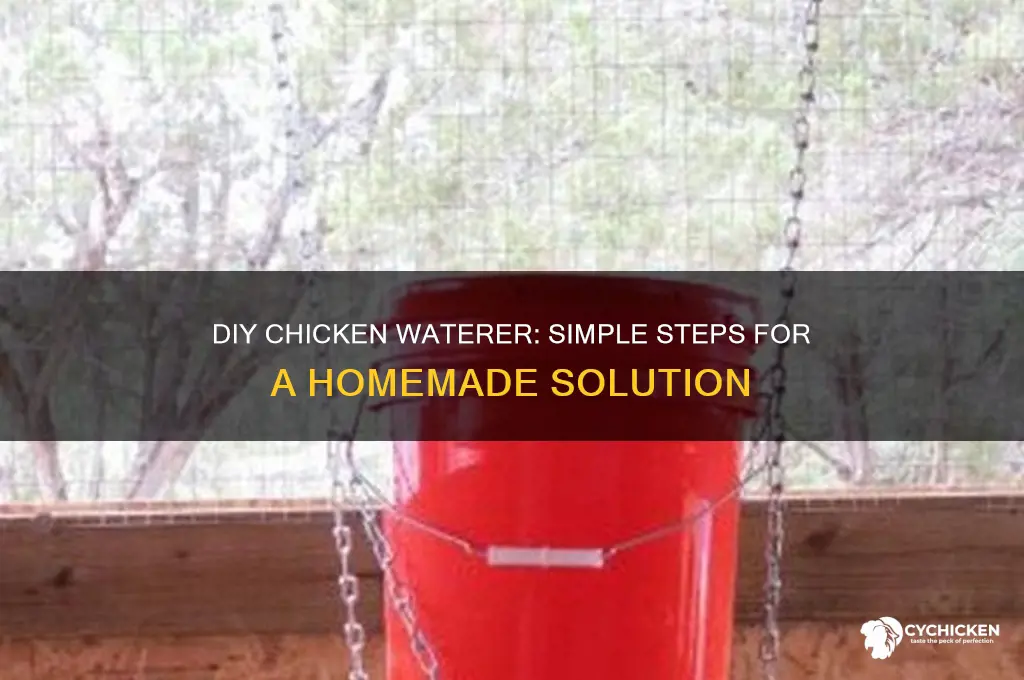 how to build a homemade chicken waterer