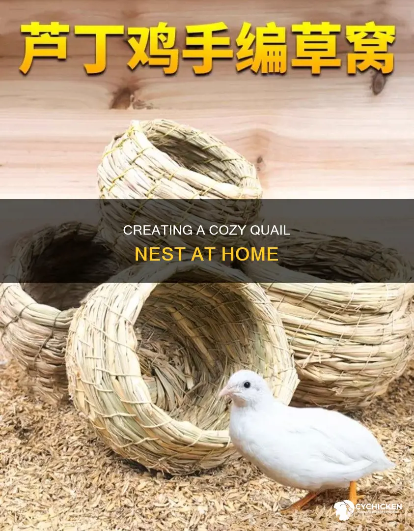 how to build a homemade mini nest for quail chicks