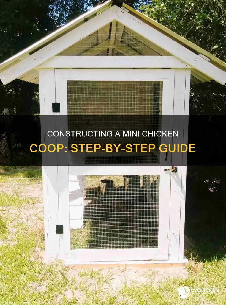 how to build a mini chicken cage step by step