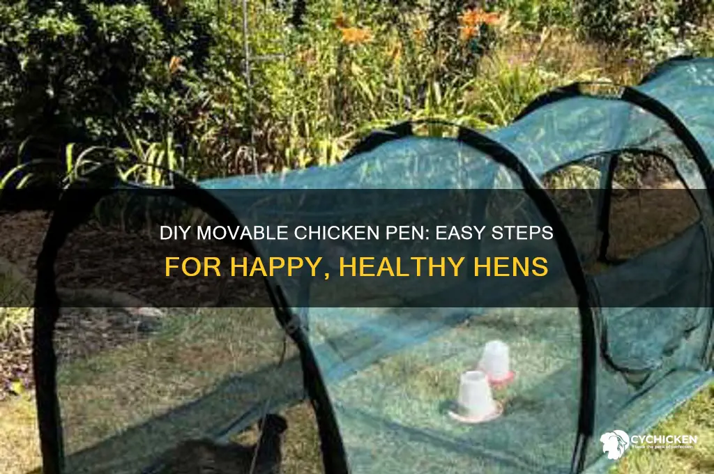 how to build a movable chicken pen