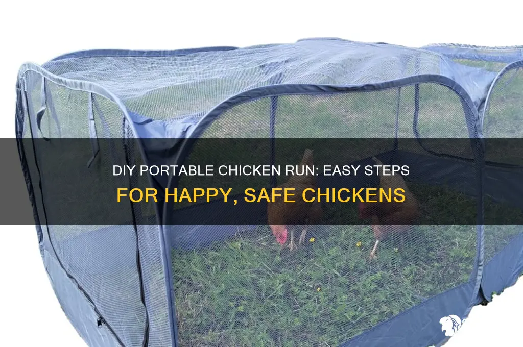 how to build a portable chicken run