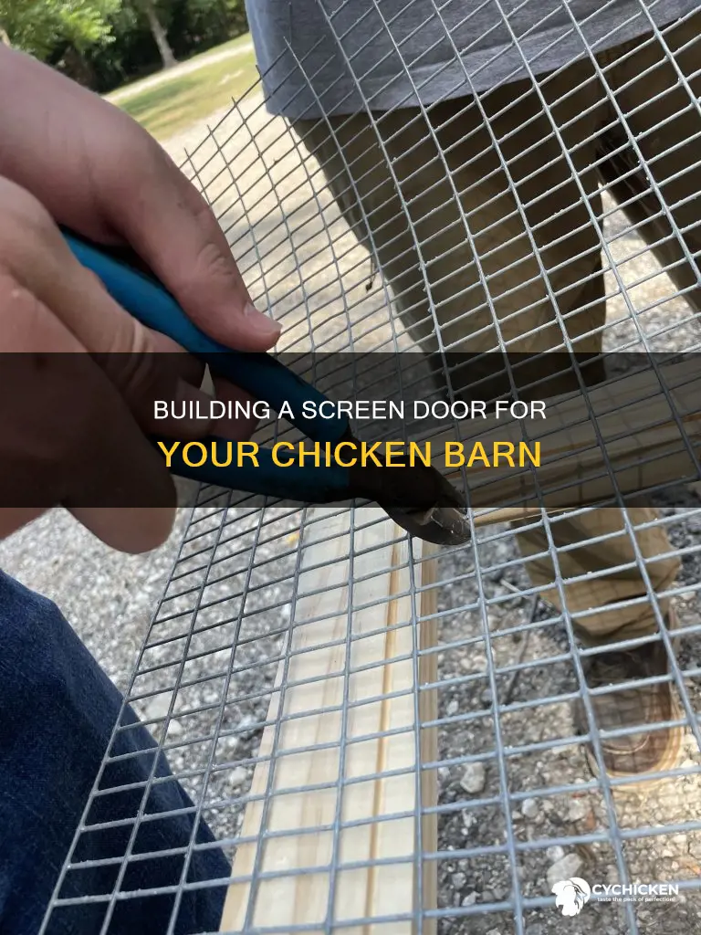 how to build a screen door for a chicken barn