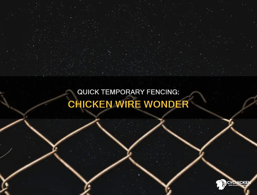 how to build a temporary fence with chicken wire