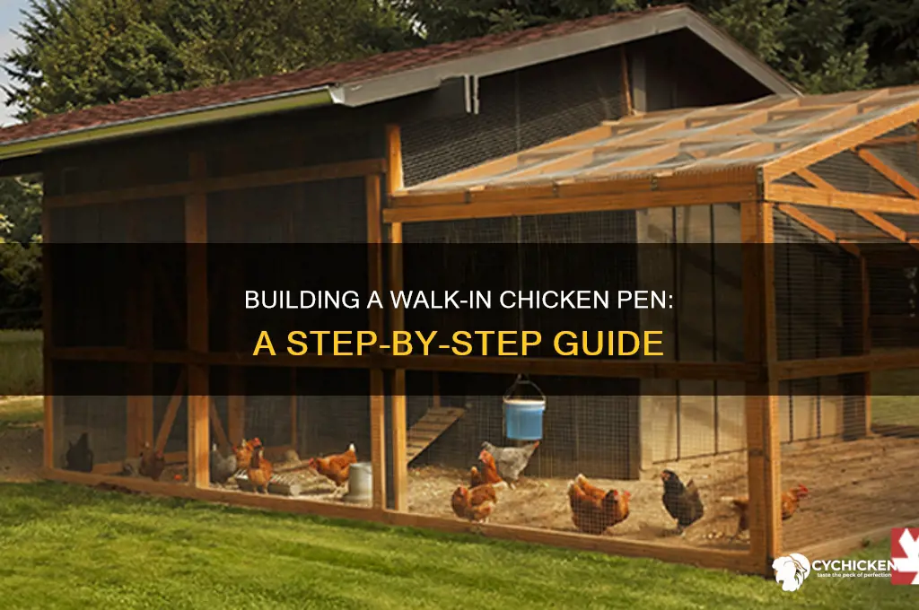how to build a walk in chicken pen