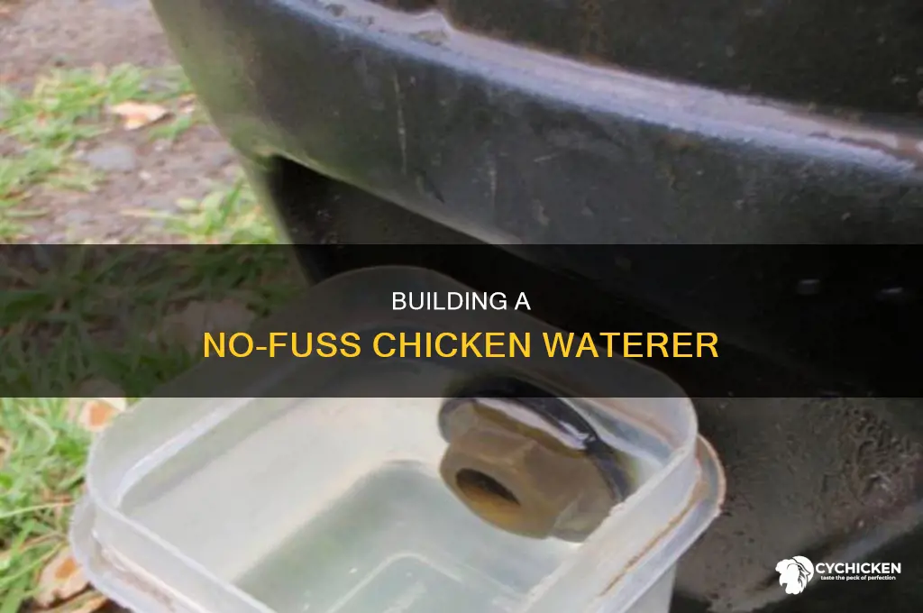 how to build an easy fill chicken waterer
