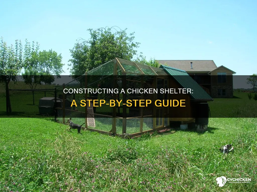 how to build an outdoor chicken shelter in run