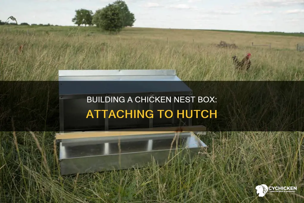 how to build chicken nest box attached to hutch