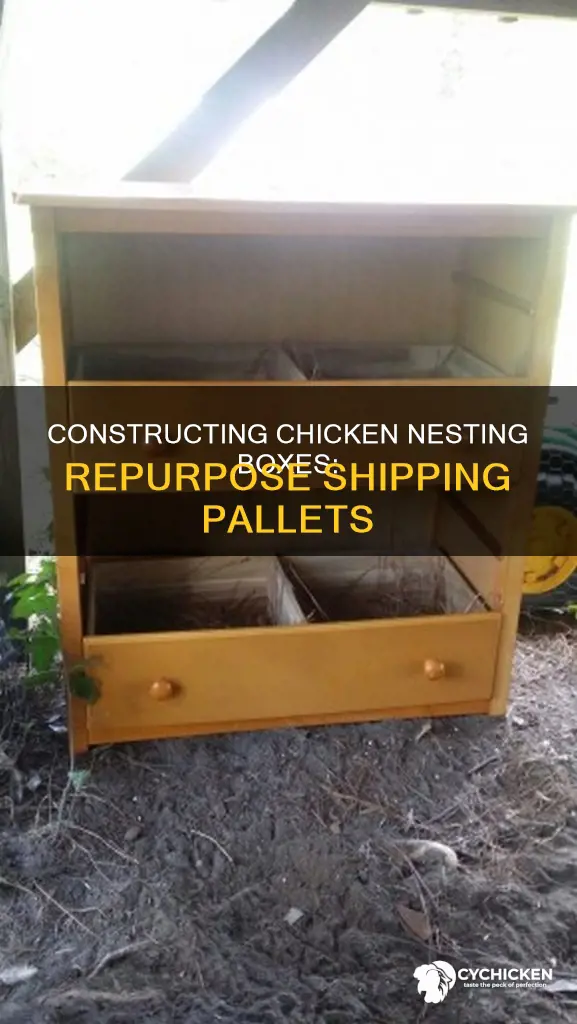 how to build chicken nesting boxes out of pallets