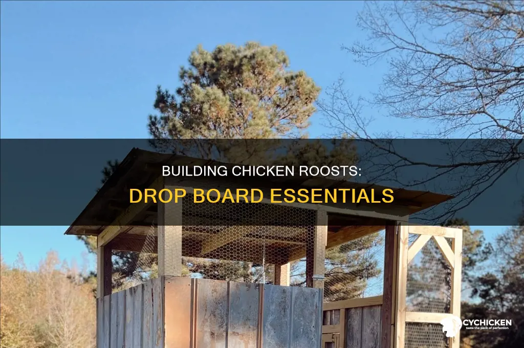 how to build chicken roosts with drop board