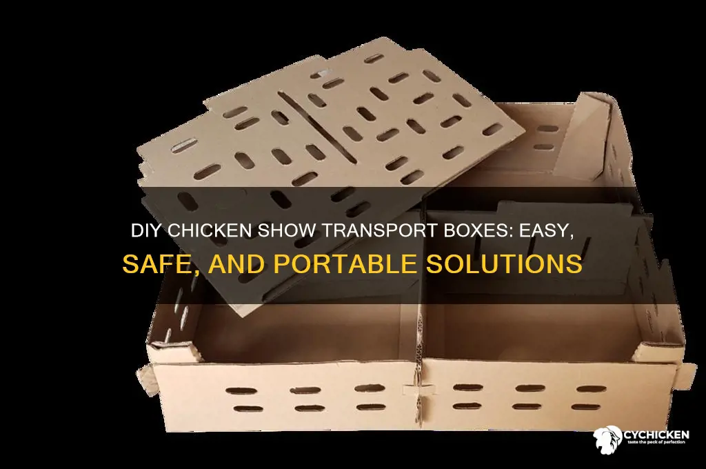 how to build chicken show transport boxes