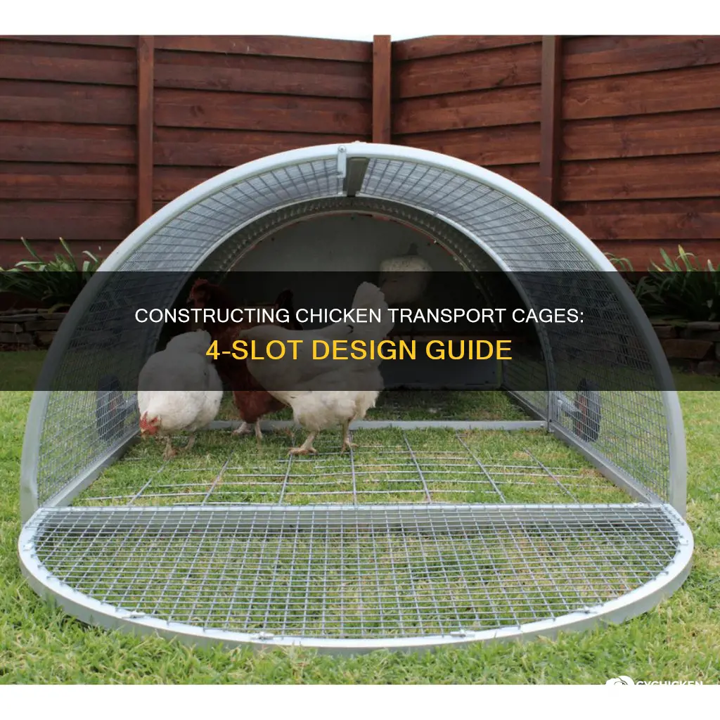 how to build chicken show transport cages with 4 slots