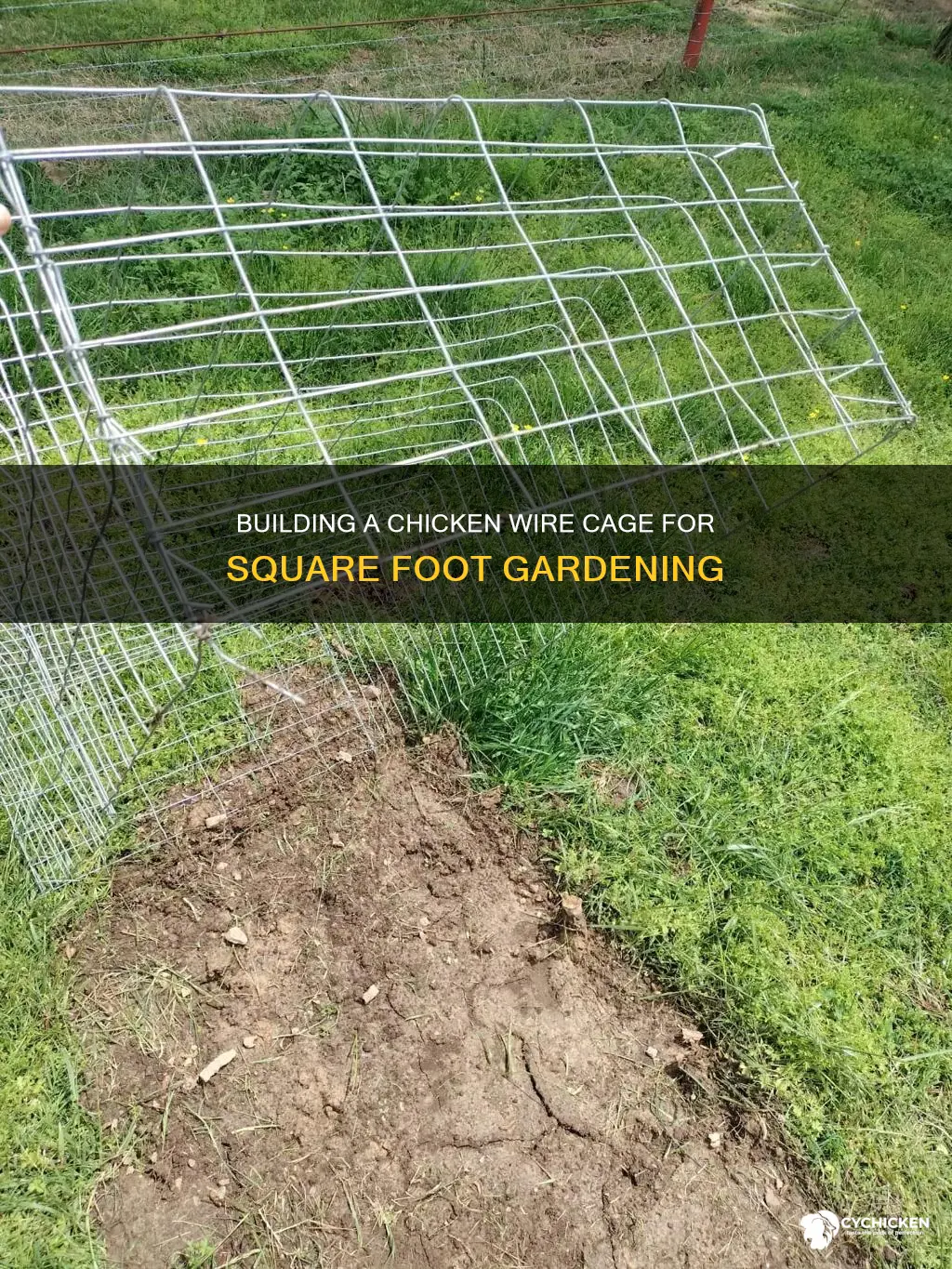 how to build chicken wire cage for square foot garden