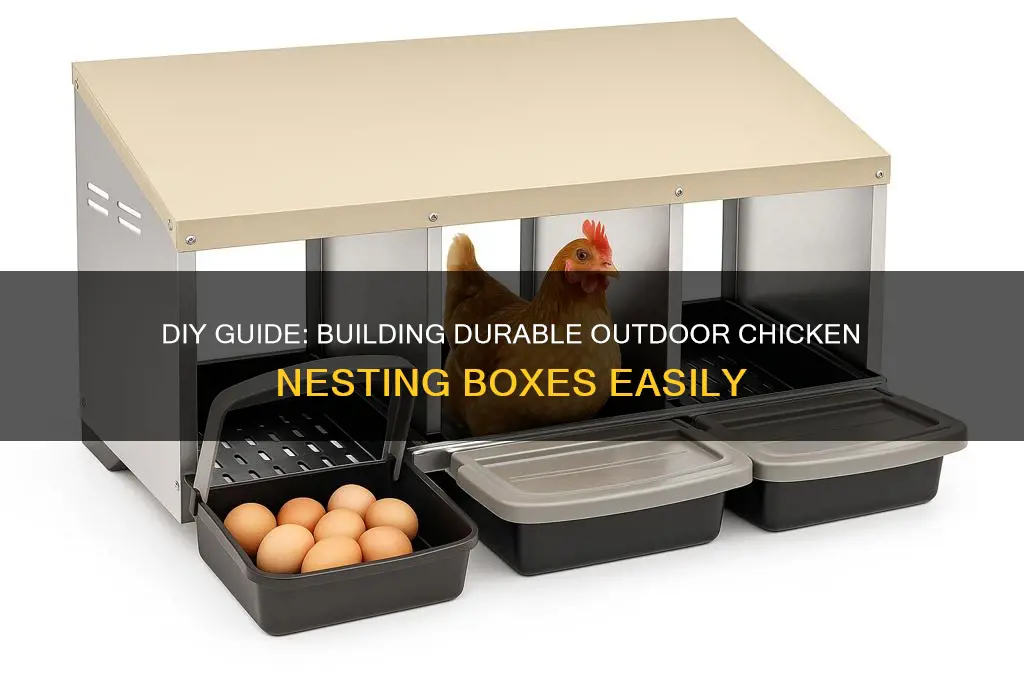 how to build outside chicken nesting boxes