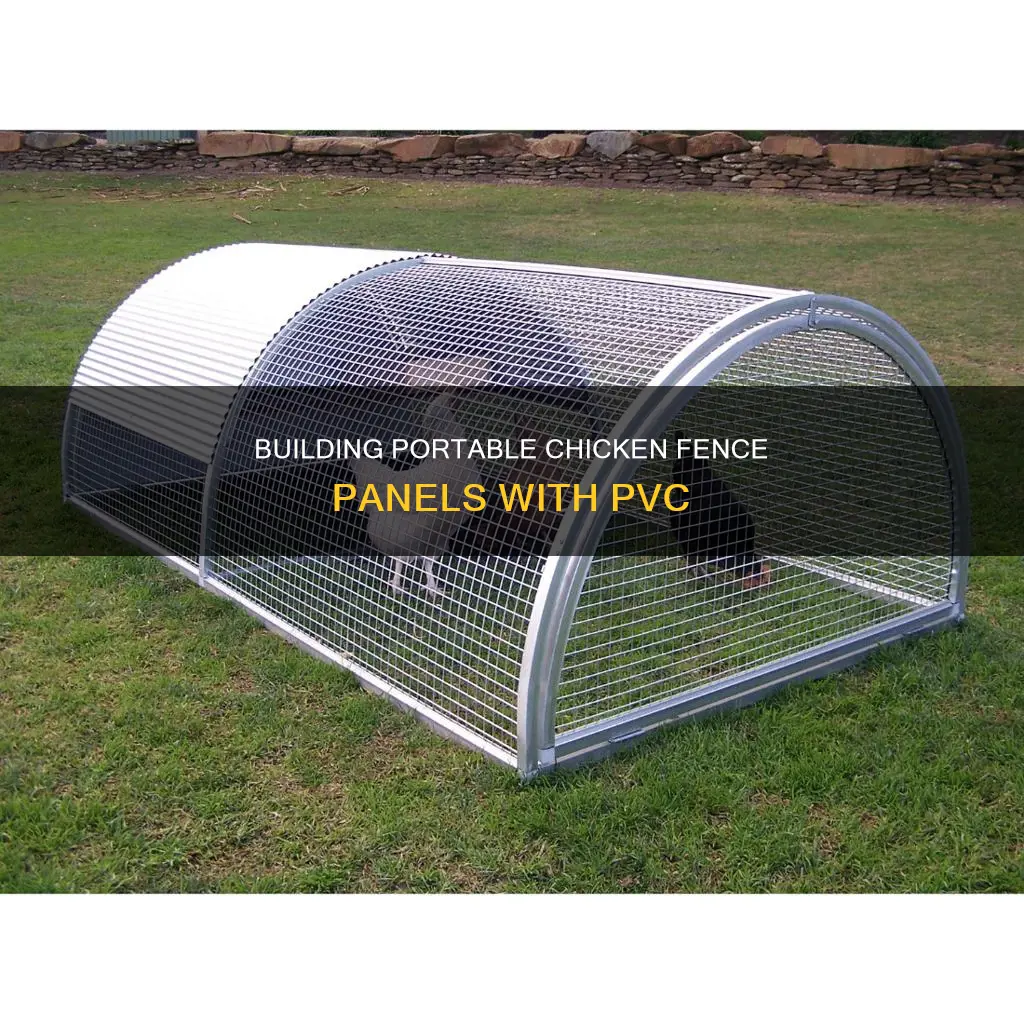 how to build portable chicken fence panels out of pvc
