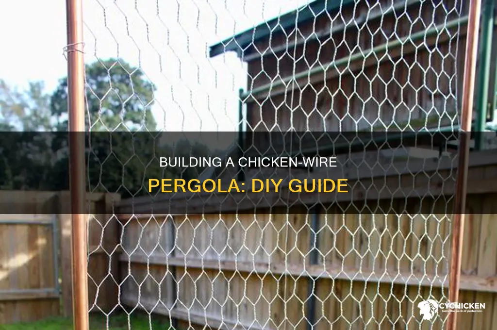 how to build small pergola with chicken wire