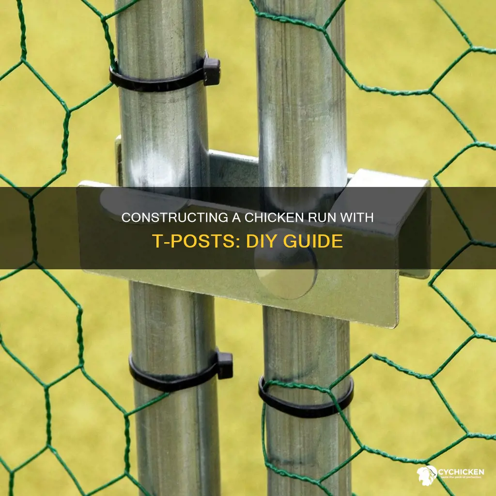 how to building a chicken run with t posts