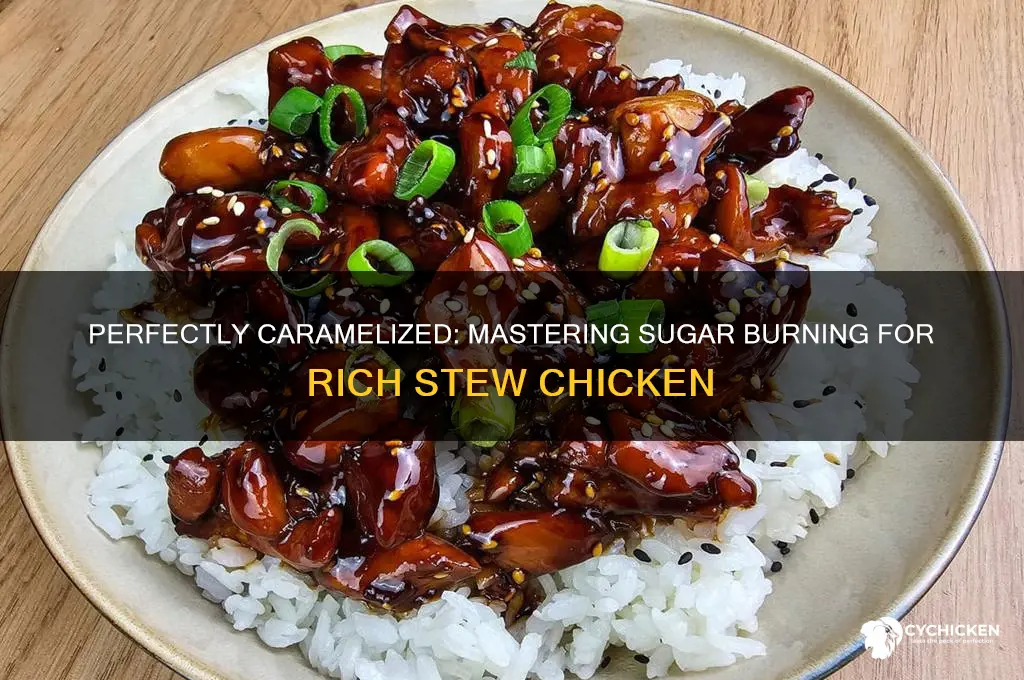 how to burn sugar for stew chicken