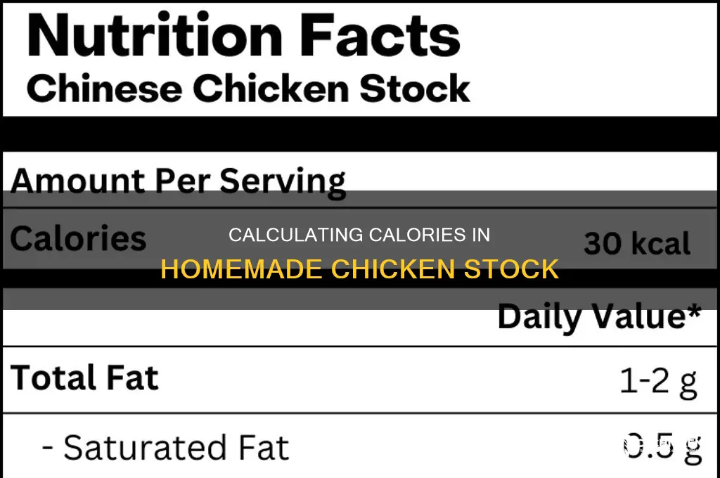 how to calculat colories for homemade chicken stock