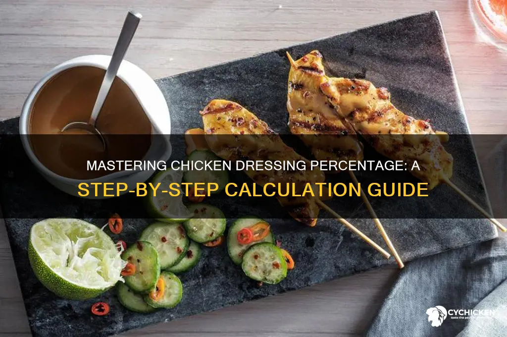 how to calculate dressing percentage of chicken
