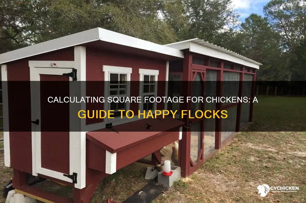 how to calculate square footage per chicken