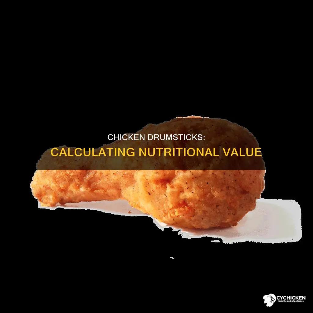 how to calculate the nutritional info in chicken drumsticks