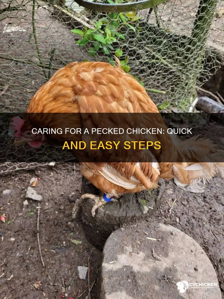 how to care for a chicken that has been pecked