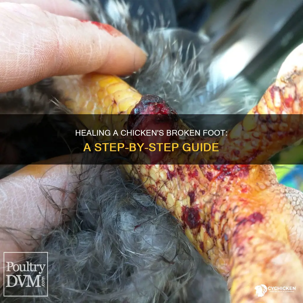 how to care for a chicken with a broken foot