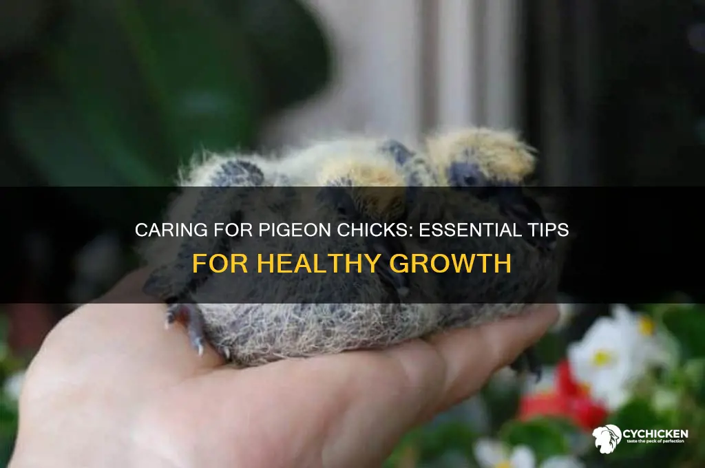 how to care for a pigeon chick