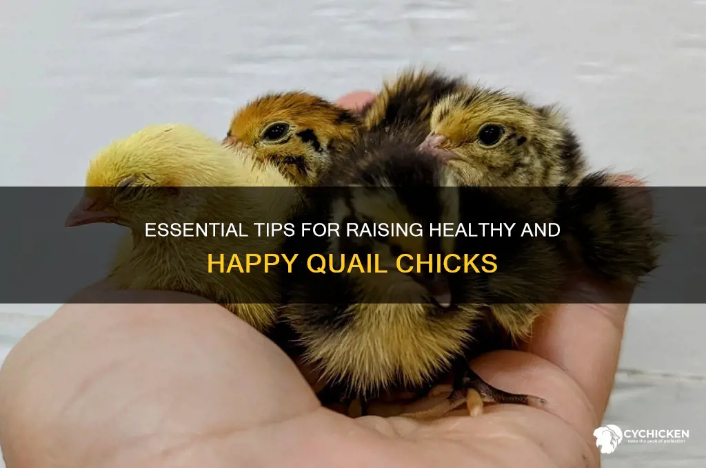 how to care for a quail chick