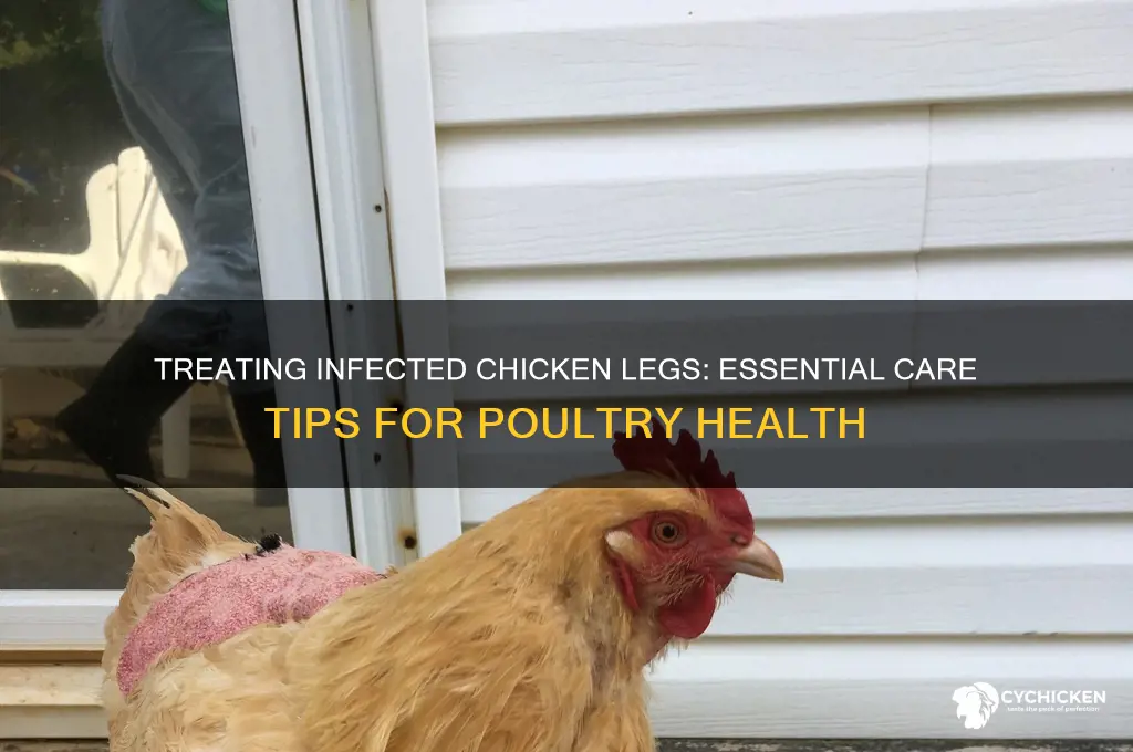 how to care for infected chicken leg