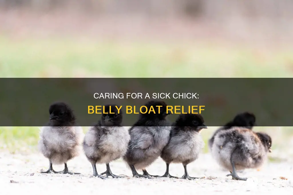 how to care for sick chick with bloated belly