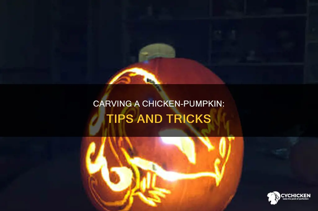 how to carve a chicken into a pumpkin