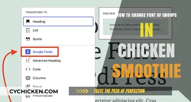 Customizing Your Chicken Smoothie Group: Font Style Guide
