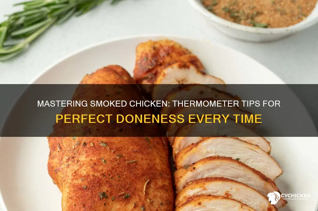 how to check smoked chicken with thermometer