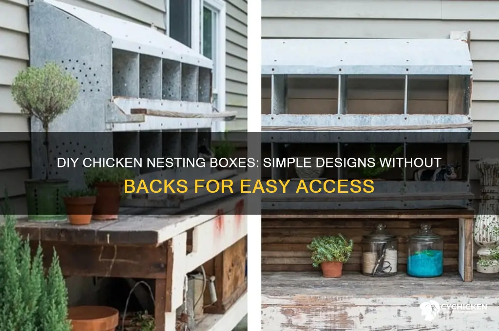 how to chicken nesting boxes without back