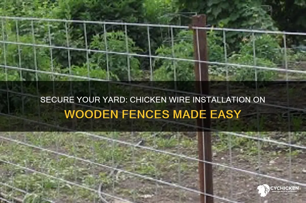 how to chicken wire a wooden fence