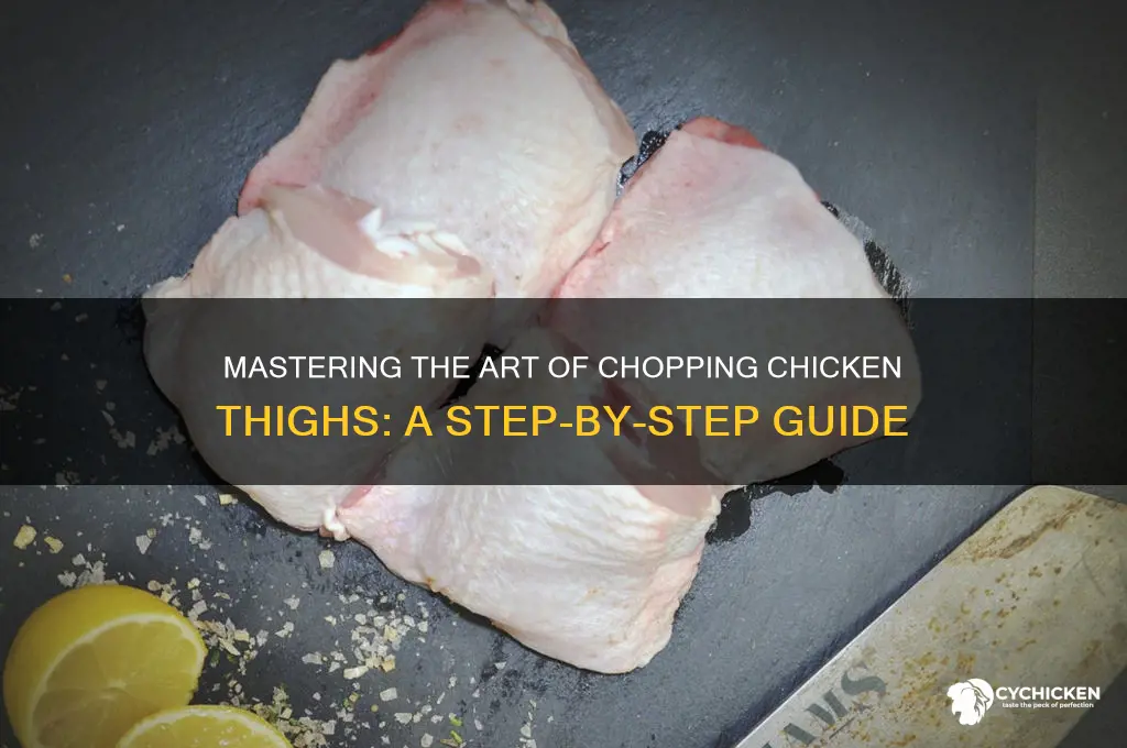 how to chop chicken thighs