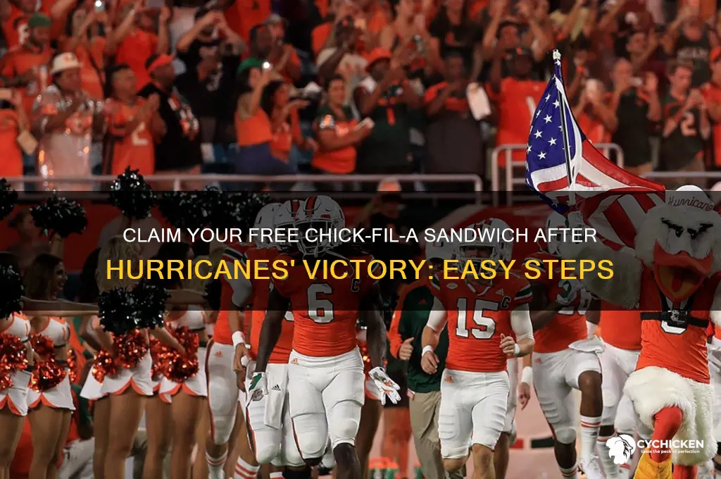 how to claim chick-fil-a sandwich after hurricanes win